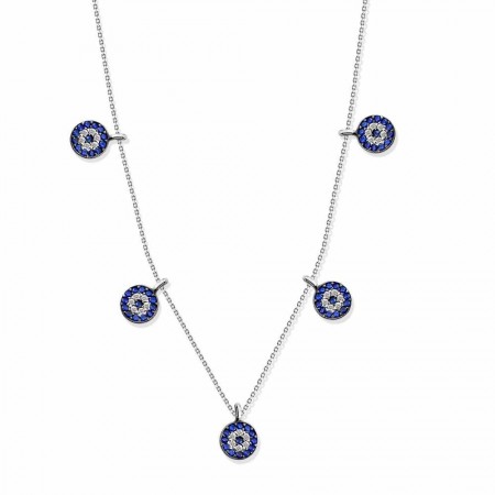 925 Ayar Gümüş Nazar Kolye - Tesbihane