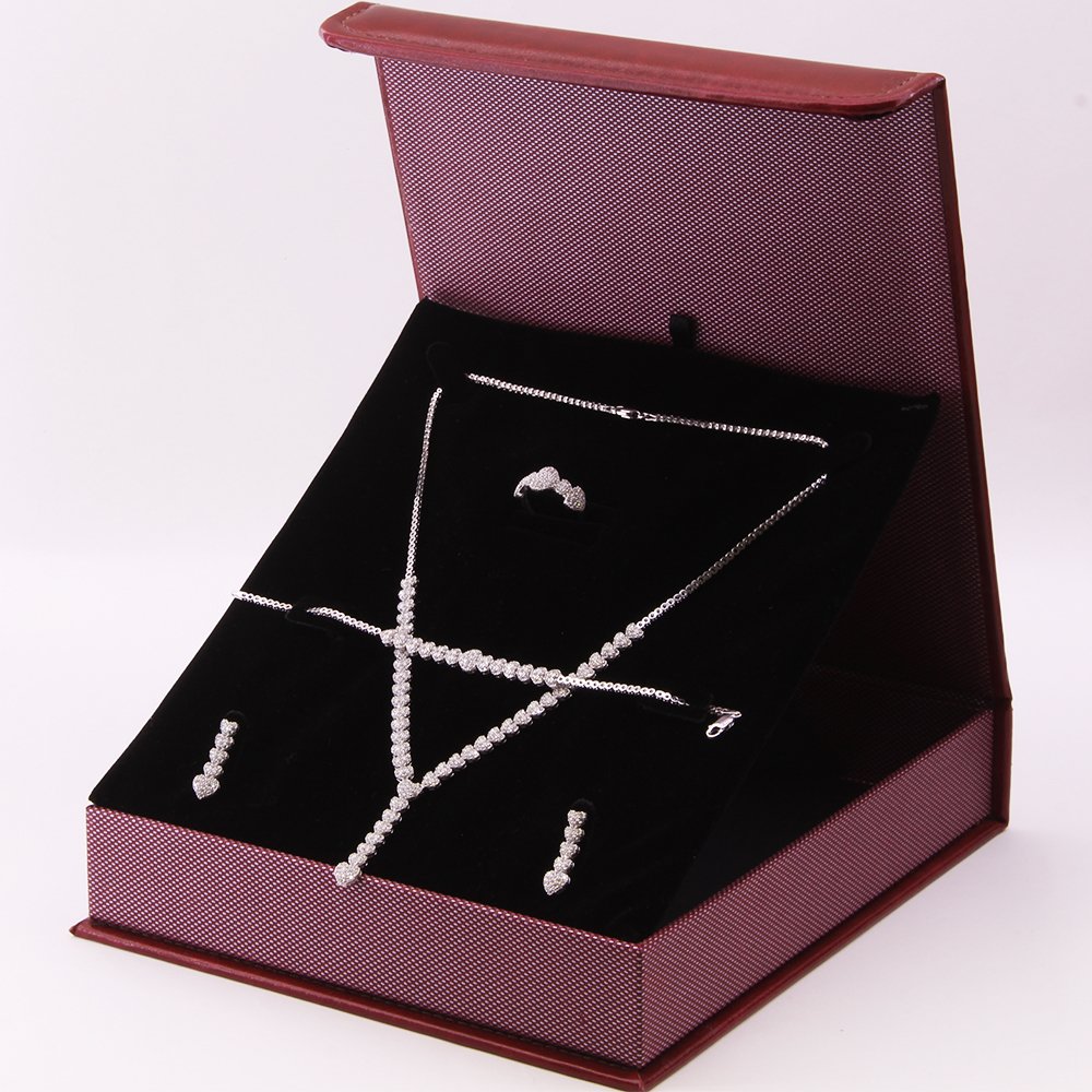 925 Ayar Gümüş Özel Hediye Kutulu Zirkon Taşlı Set (Model-1) - 1