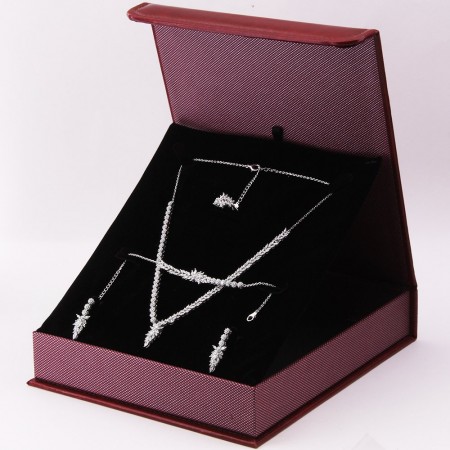 925 Ayar Gümüş Özel Hediye Kutulu Zirkon Taşlı Set (Model-7) - Tesbihane