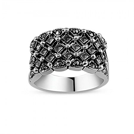 925 Ayar Gümüş Özel Tasarım Bayan Yüzük - Tesbihane