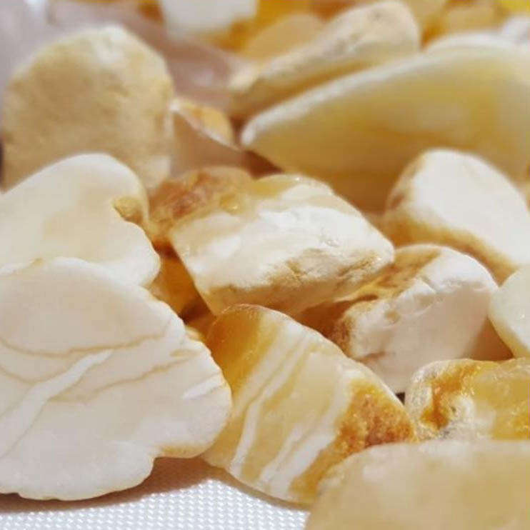 925 Ayar Gümüş Püsküllü Arpa Kesim King Seccer Hareli Sarı Beyaz Damla Kehribar Tesbih - 3