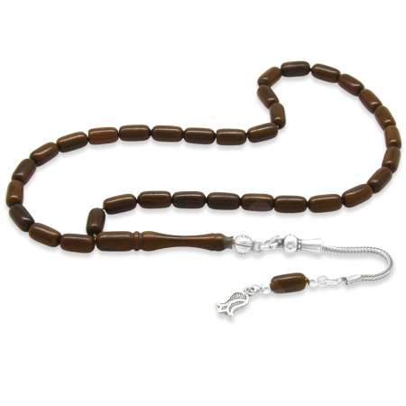 925 Ayar Gümüş Püsküllü Kapsül Kesim Exclusive Renk Kuka Tesbih - Tesbihane