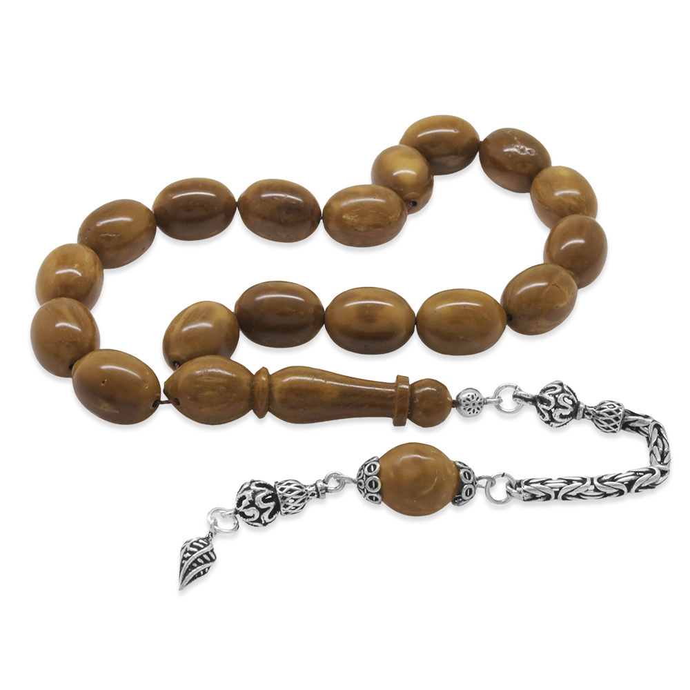 925 Ayar Gümüş Kral Püsküllü Arpa Kesim Kuka Efe Tesbih - 5