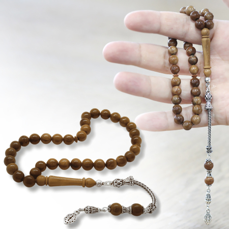 925 Ayar Gümüş Püsküllü Küre Kesim Exclusive Renk Kuka Tesbih - Tesbihane