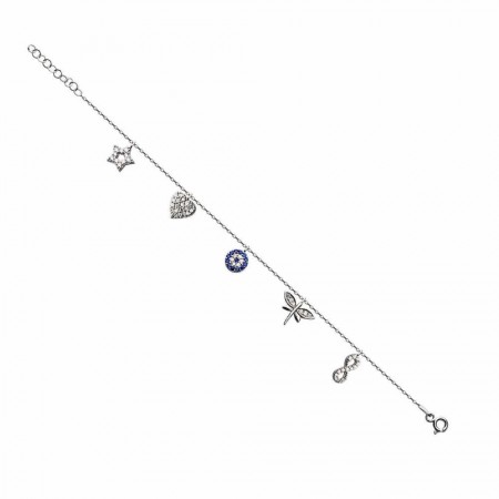 925 Ayar Gümüş Şans Bileklik 3 - Tesbihane