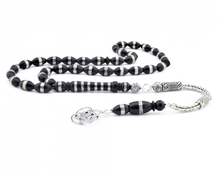 925 Ayar Gümüş Sarmallı Özel Tasarım Kuka Tesbih - Tesbihane