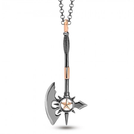 925 Ayar Gümüş Savaşçı Balta Tasarım Kolye - Tesbihane