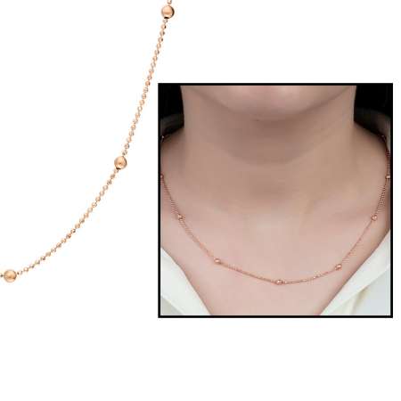 925 Ayar Gümüş Seyrek Toplu Bayan Zincir Kolye - Tesbihane