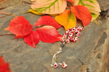 925 Ayar Gümüş Son İmparator Tasarım İmameli Çizgili Akik Tesbih - Tesbihane