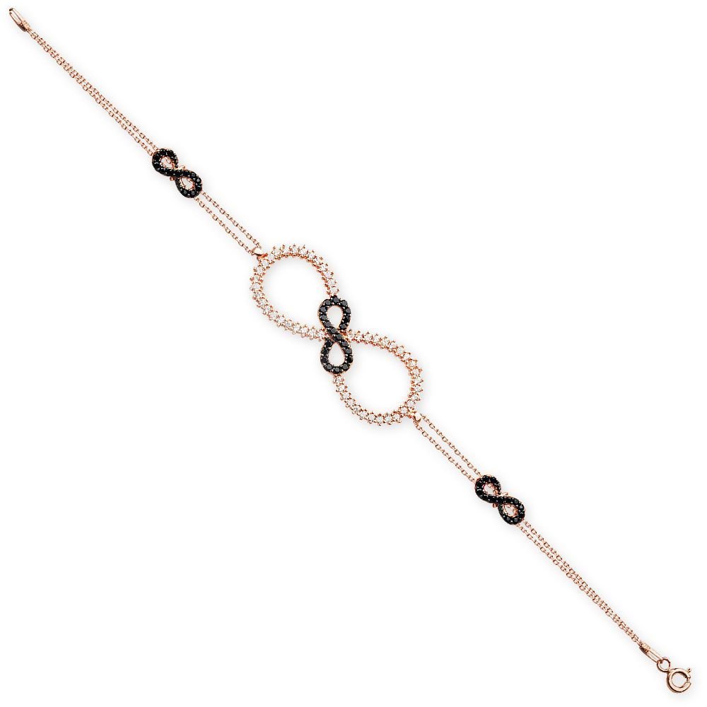 925 Ayar Gümüş Sonsuzluk Model  Bileklik (SRD0349) - 1