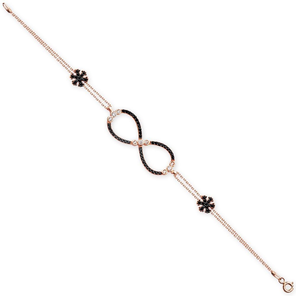 925 Ayar Gümüş Su Yolu Sonsuzluk Model Bileklik (SRD0348) - 1