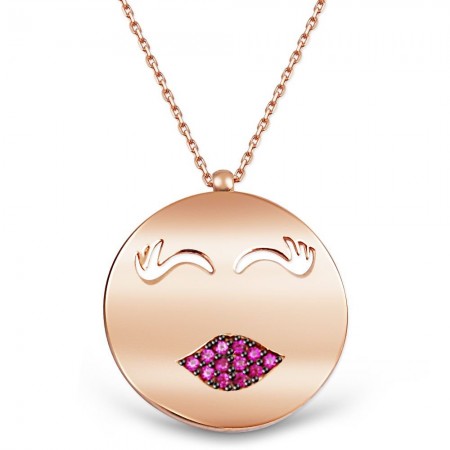 925 Ayar Gümüş Surat Kolye - Tesbihane