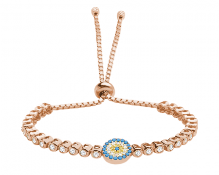 925 Ayar Gümüş Turkuaz Nazar Boncuğu Bileklik - Tesbihane