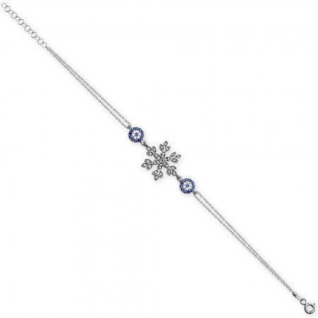 925 Ayar Gümüş Zarif Kar Model Bileklik - Tesbihane