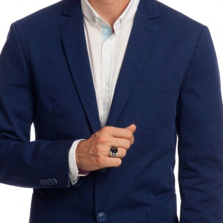 925 AYAR GÜMÜŞ ZİRKON TAŞLI KRİSTAL KESİM YÜZÜK - Tesbihane