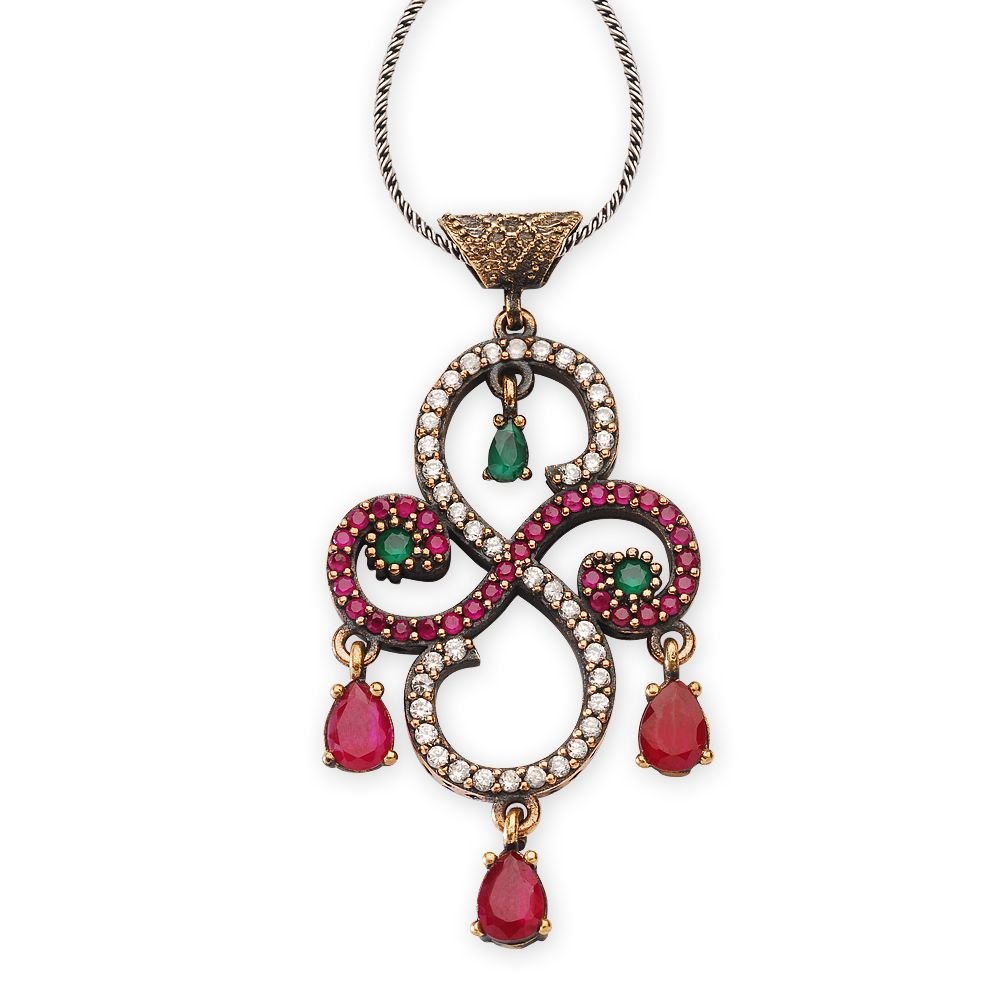 925 Ayar Gümüş Zirkon Taşlı Otantik Sonsuzluk Kolyesi - 1