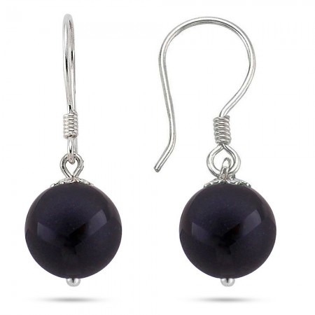 925 Ayar Gümüşlü Oniks Doğaltaş Küpe (model 1) - Tesbihane