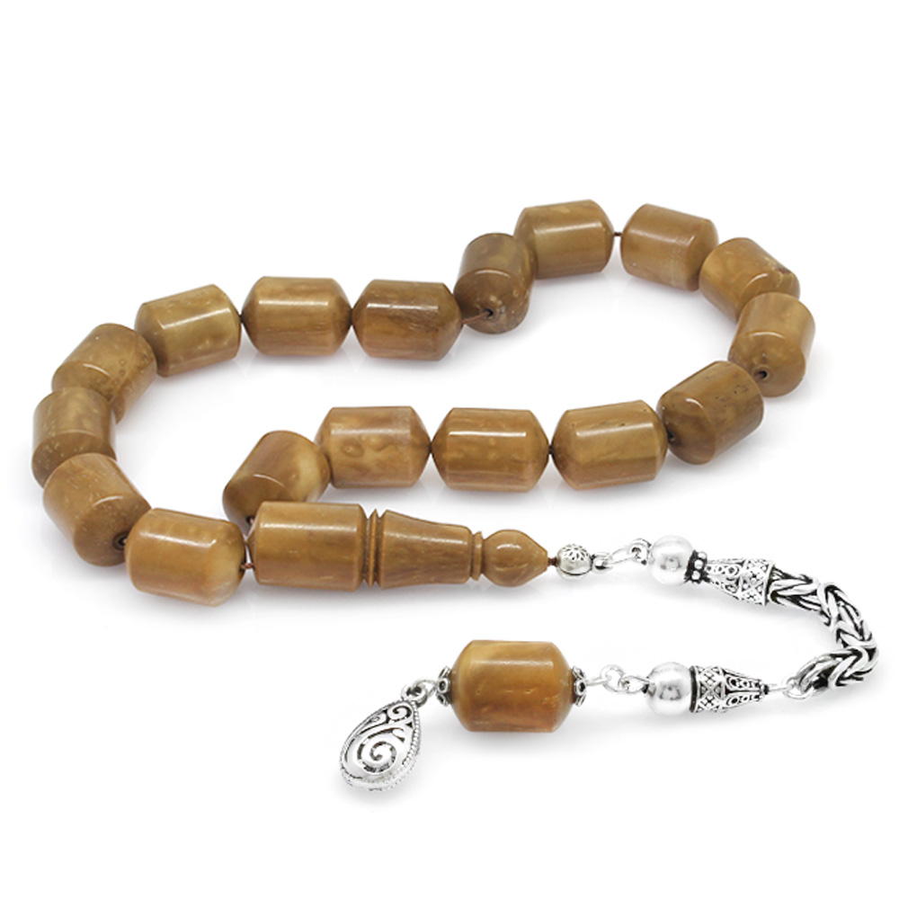 925 Ayar Gümüş Kral Zincir Püsküllü Büyük Boy Kapsül Kesim Kuka Efe Tesbih - 2