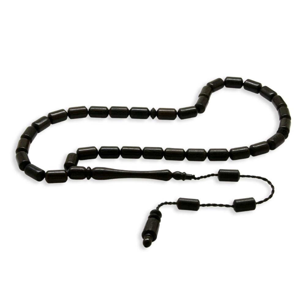 Abanoz Ağacı Tesbih - Sistemli Tasarım - Siyah Renk - Kapsül Kesim - 4