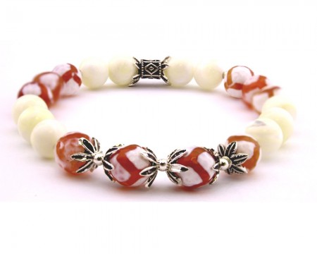 Akik-Sedef Doğaltaş Bileklik - Tesbihane