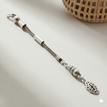 Anadolu Deseni Tasarım 925 Ayar Gümüş Püskül - Tesbihane