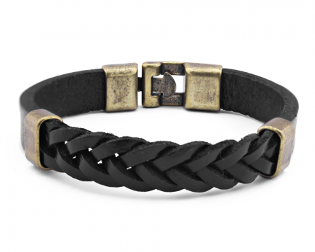 Antik Kaplama Deri Bileklik(Model-6) - Tesbihane