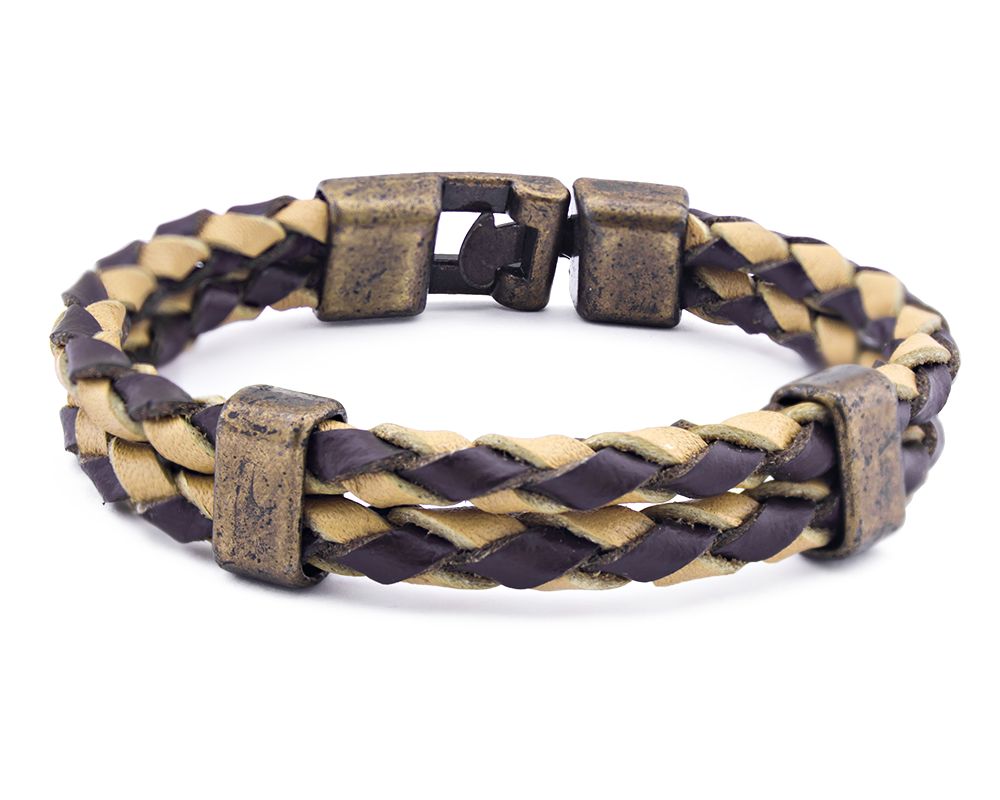 Antik Kaplama Deri Bileklik(Model-8) - 1