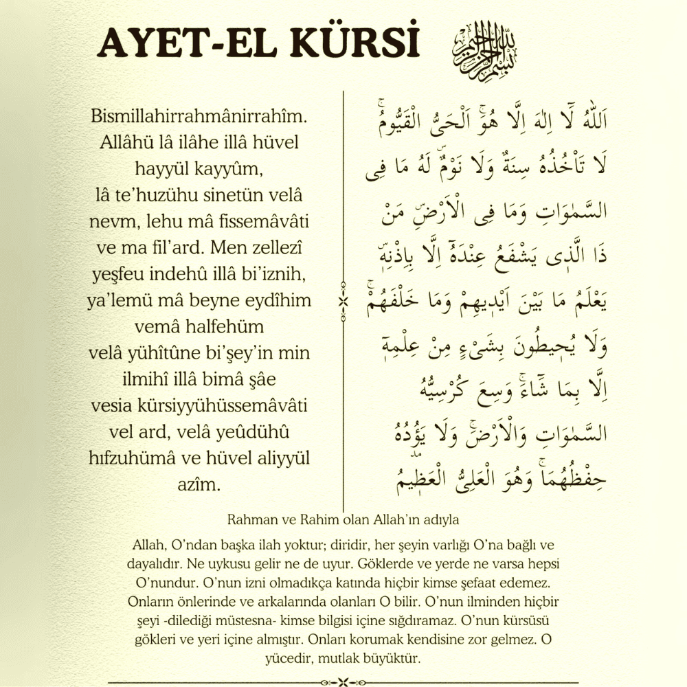 Arapça Ayetel Kürsi Yazılı 925 Ayar Gümüş Çift Alyans - 7