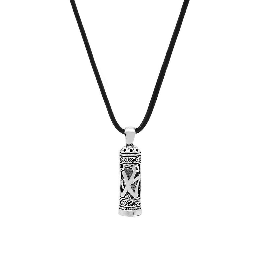 Arapça Muhammed Yazılı Zarif İp Zincirli 925 Ayar Gümüş Kadın Cevşen Kolye - 3