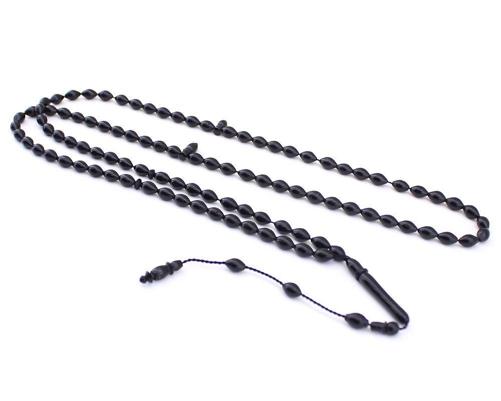 99 Taneli Arpa Kesim Siyah Kuka Namaz Tesbihi - 2