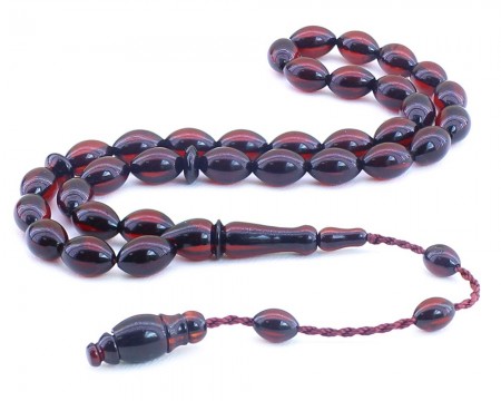 Arpa Kesim Ateş Kehribar Tesbih - Tesbihane