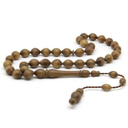 Arpa Kesim Kahverengi Şimşir Ağacı Tesbih - Tesbihane