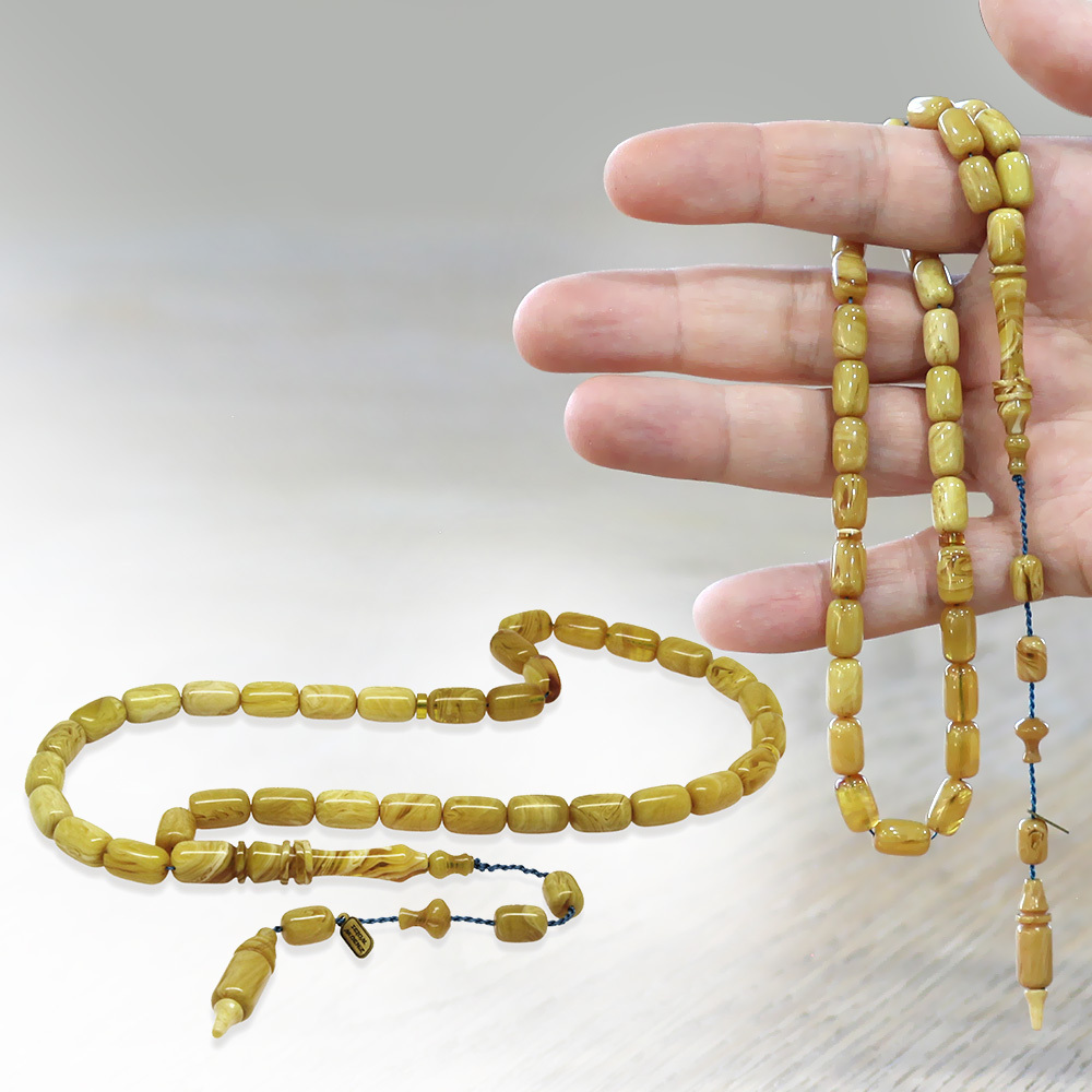 Katalin Tesbih - Sistem Takımlı - Usta İşçilikli - İmamesi Halkalı - Zeytin Yeşili - Kapsül Kesim - 1