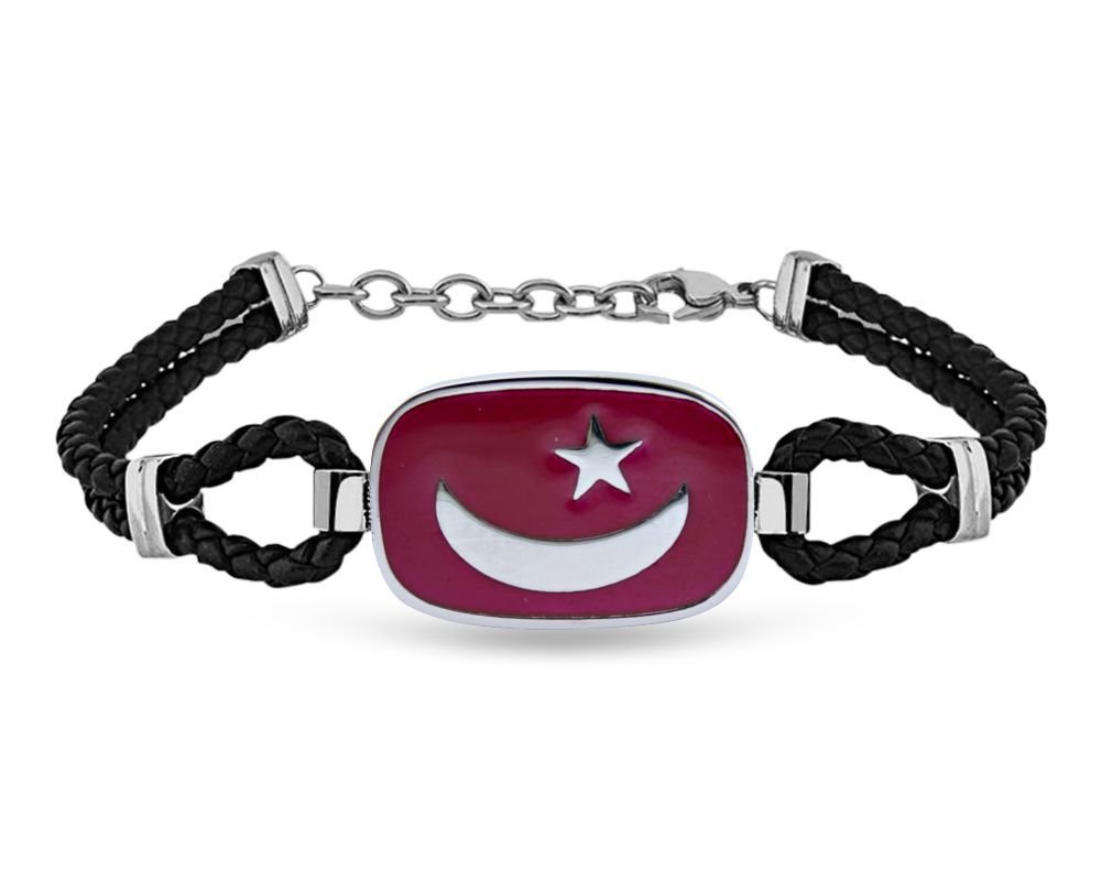 Ay Ve Yıldız Deri Bileklik 2 - 1