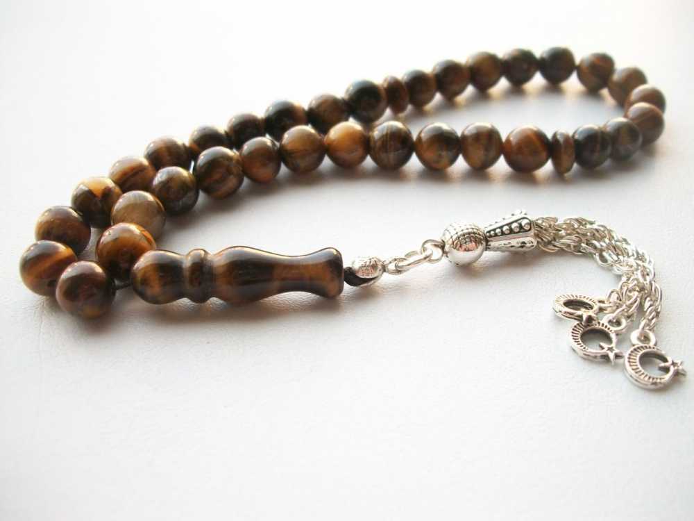 Ayyıldız Model Kaplan Gözü Doğaltaş Tesbih (DGXFMTXY) - 2