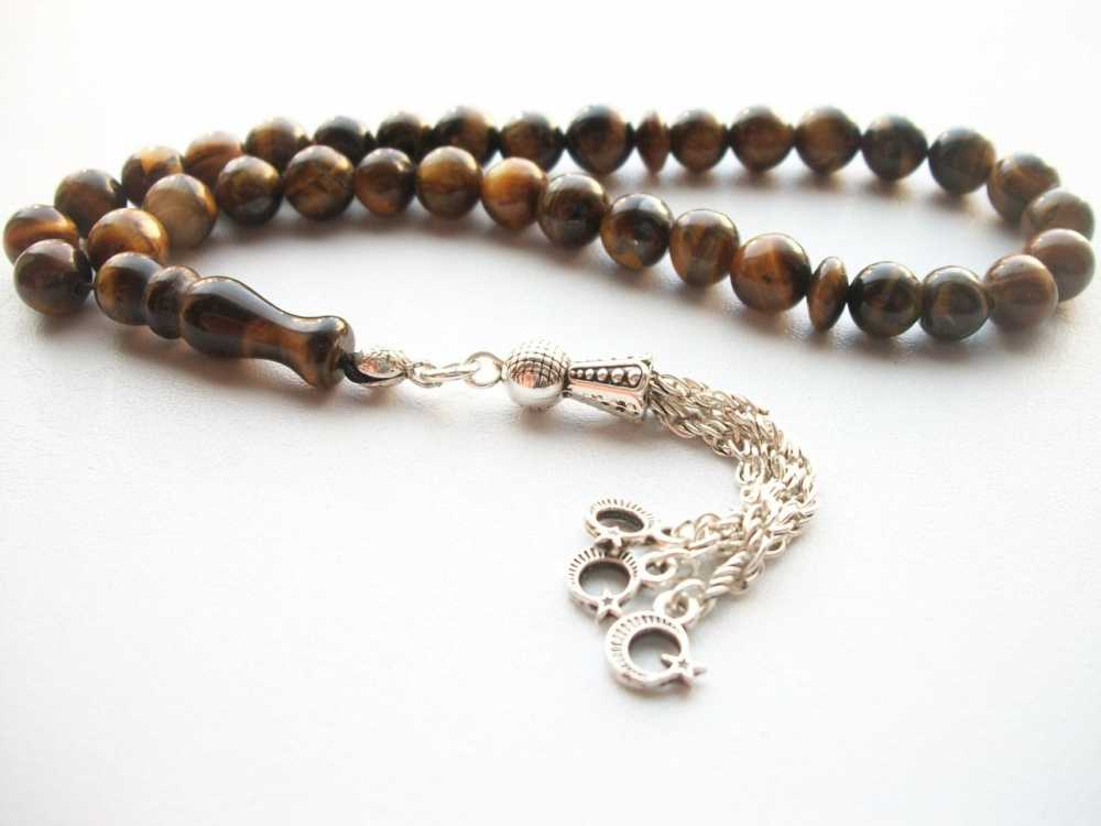 Ayyıldız Model Kaplan Gözü Doğaltaş Tesbih (DGXFMTXY) - 1