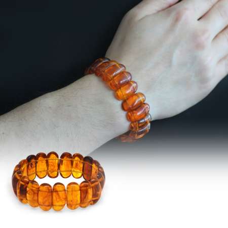 Bal Rengi Beyrut Kehribar Erkek Rolex Bileklik - STOKYOK