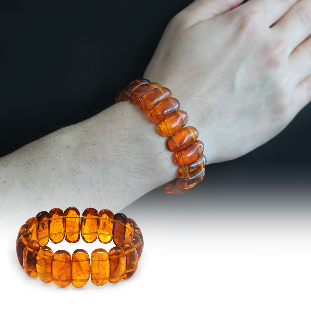 Bal Rengi Beyrut Kehribar Erkek Rolex Bileklik - 1