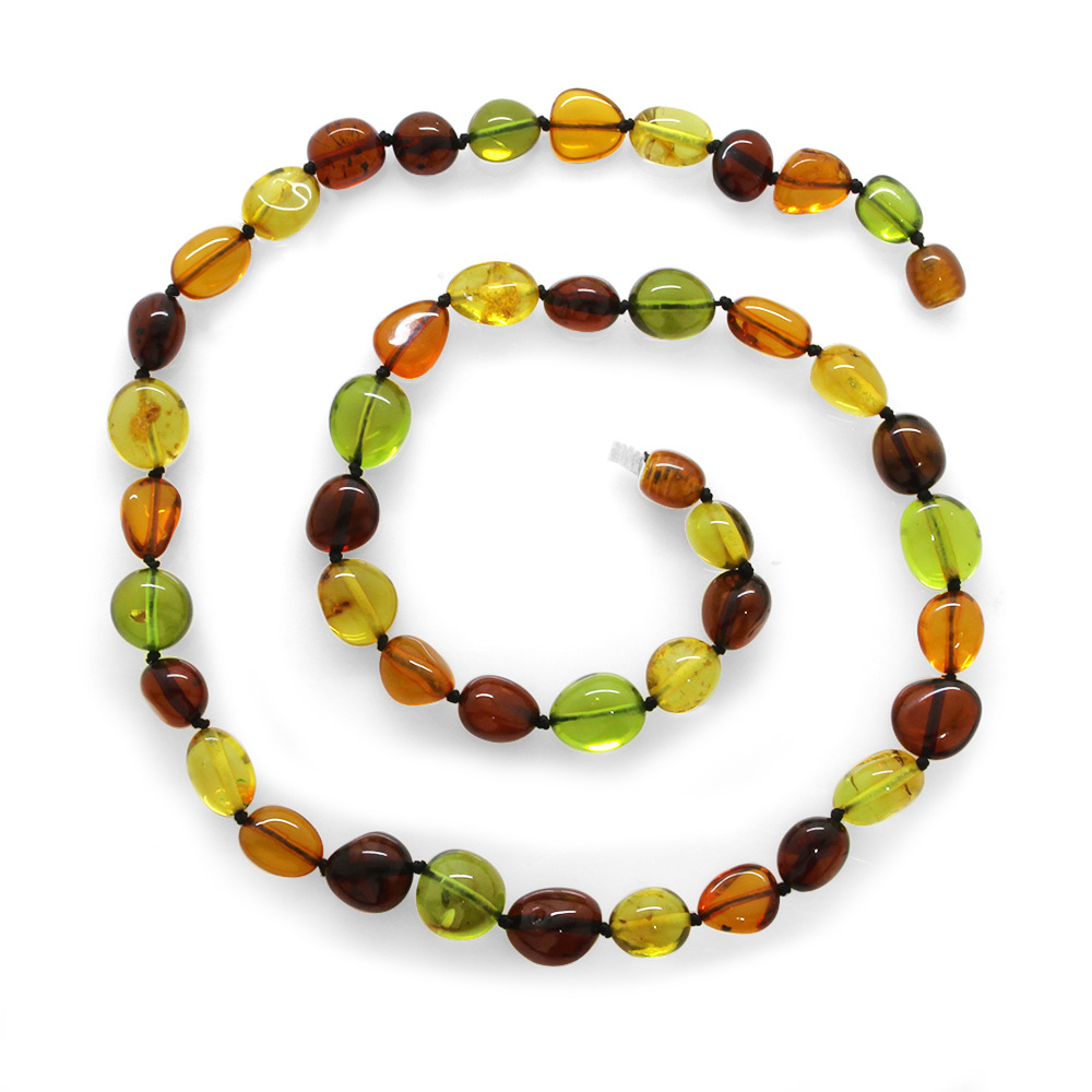 Bala Sarı Renk Şık Kutulu Özel Seri Naturel Damla Kehribar Taşlı Kadın Kolye - 4