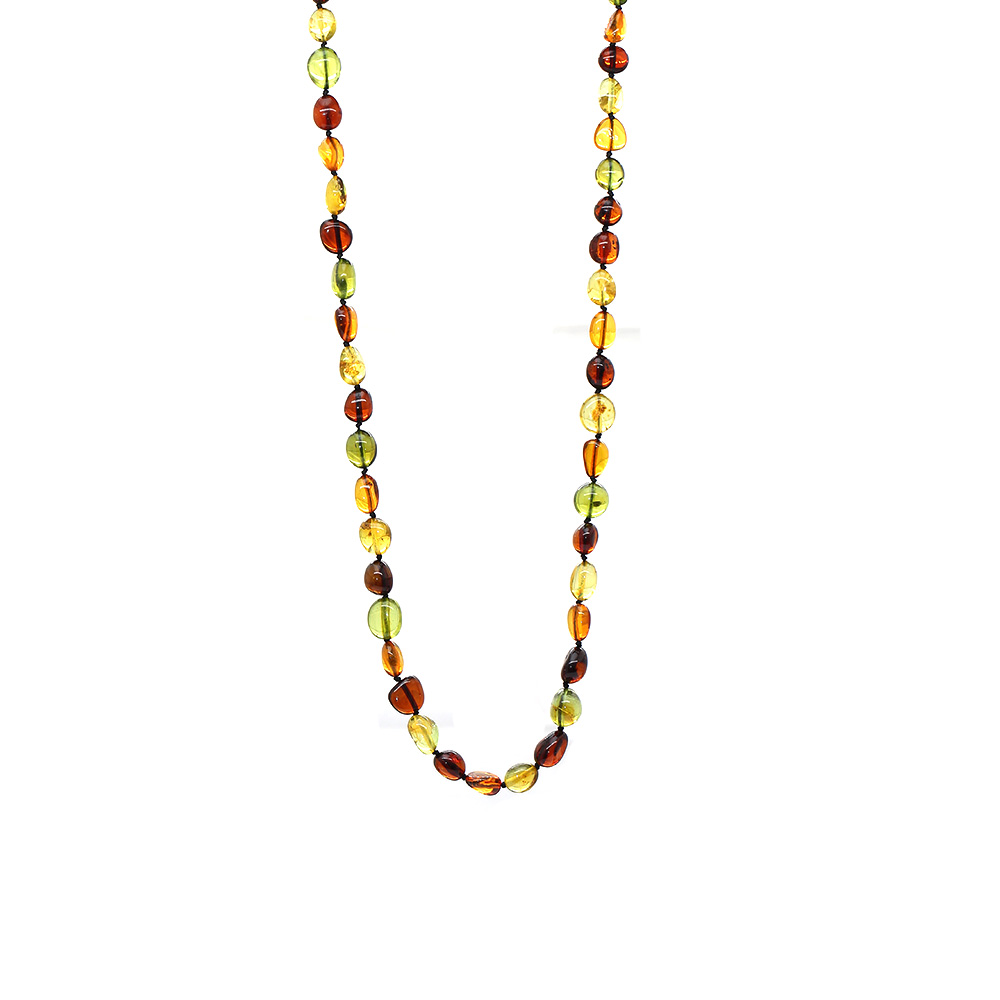 Bala Sarı Renk Şık Kutulu Özel Seri Naturel Damla Kehribar Taşlı Kadın Kolye - 6