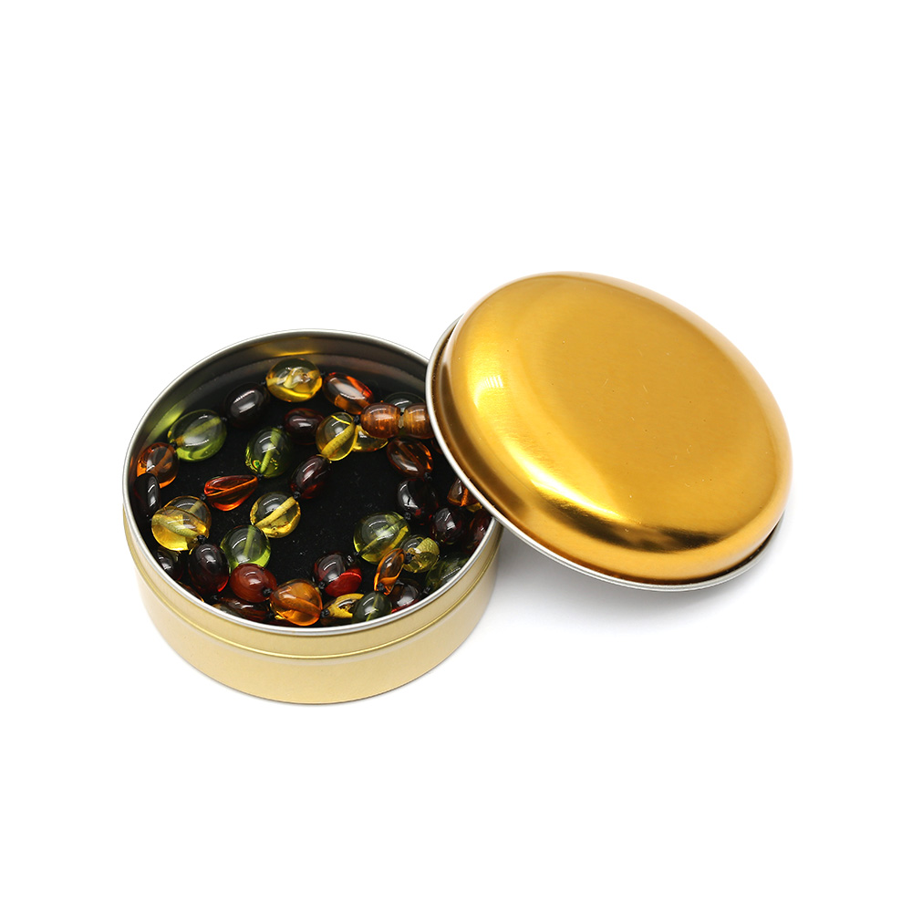 Bala Sarı Renk Şık Kutulu Özel Seri Naturel Damla Kehribar Taşlı Kadın Kolye - 5