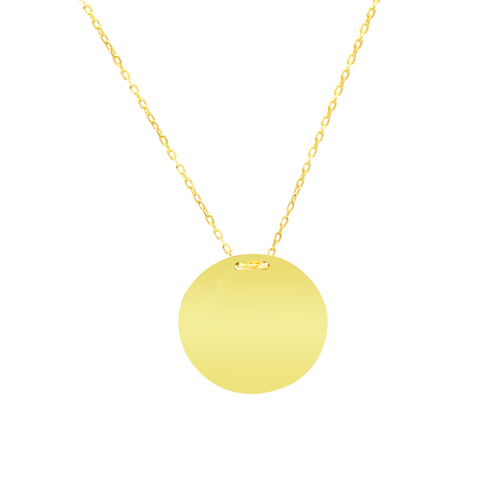 Klasik Model Altın Renk İsme Özel Yazılı 925 Ayar Gümüş Kadın Kolye - 5