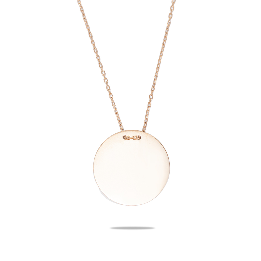 Klasik Model Rose Renk İsme Özel Yazılı 925 Ayar Gümüş Kadın Kolye - 2