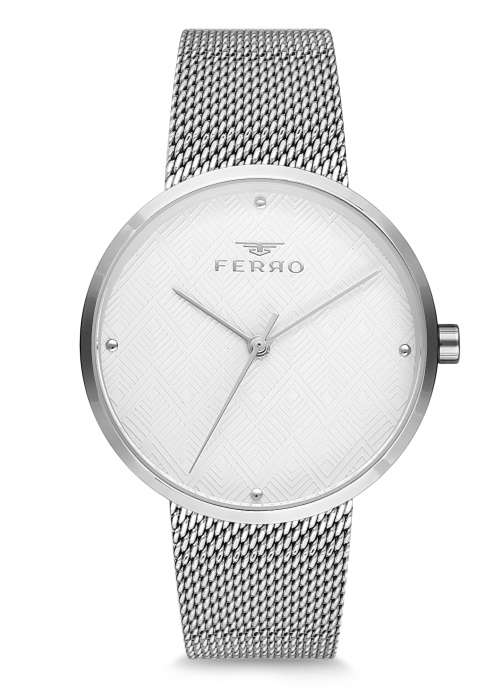 Ferro Gümüş Hasır Kordon Kadın Kol Saati F2753C-863-A F2753C-863-A - 1