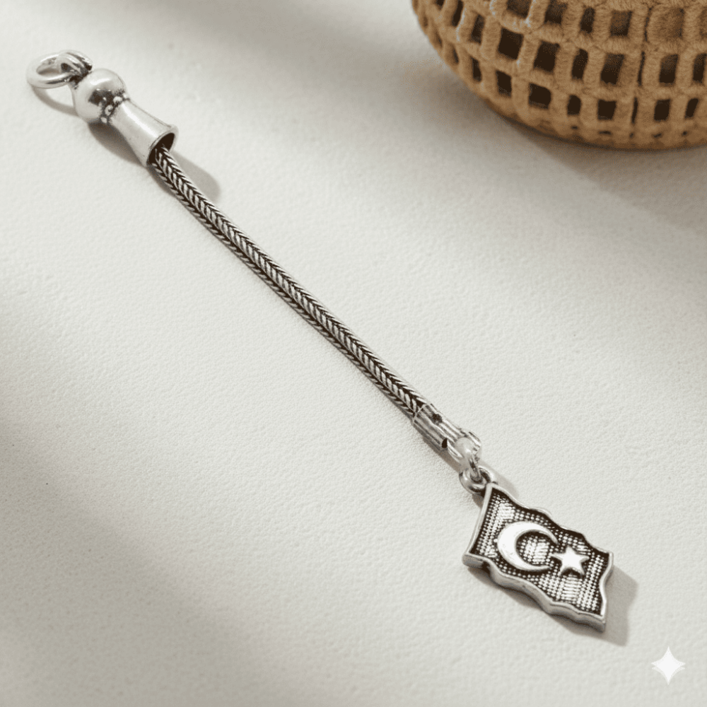 Bayrak Tasarım 925 Ayar Gümüş Püskül - 1