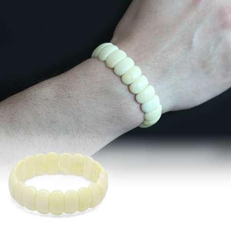 Beyaz Renk Beyrut Kehribar Erkek Rolex Bileklik - STOKYOK