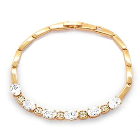 Beyaz Zirkon Taşlı Zarif Tasarım Rose Renk Xuping Kadın Bileklik - Tesbihane