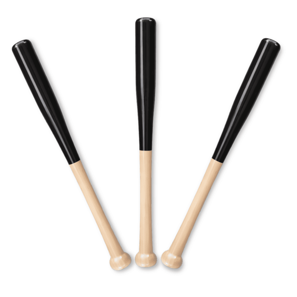 Beyzbol Sopası - Özel Fırınlanmış Gürgen Ağacı - Siyah Beyaz Renk - 4