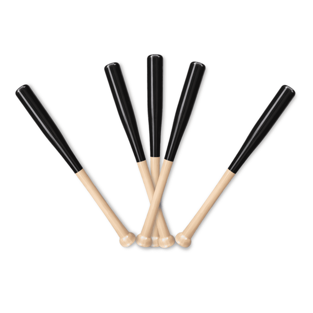 Beyzbol Sopası - Özel Fırınlanmış Gürgen Ağacı - Siyah Beyaz Renk - 5