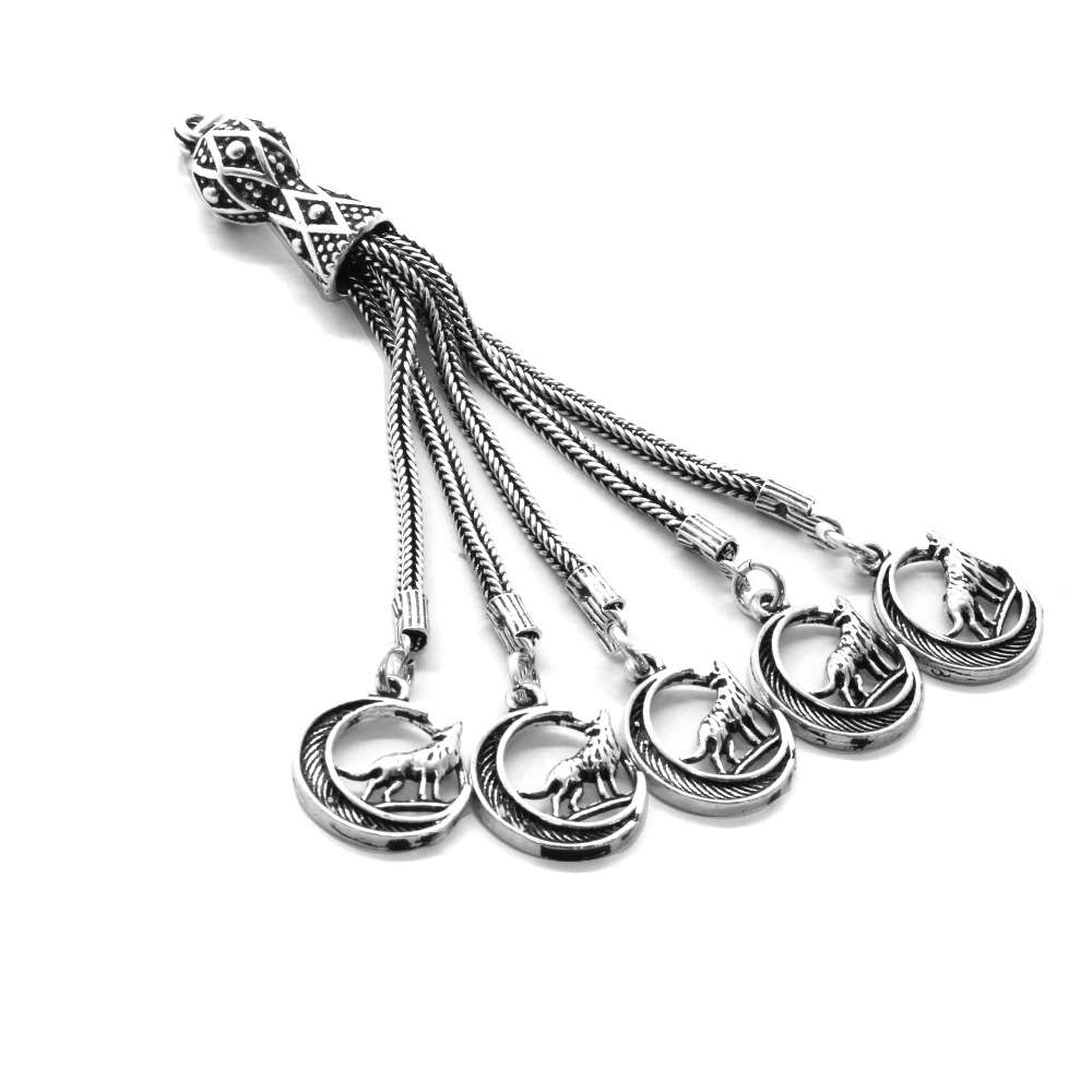 Bozkurt Tasarım 5 Kamçılı 925 Ayar Gümüş Püskül - 2